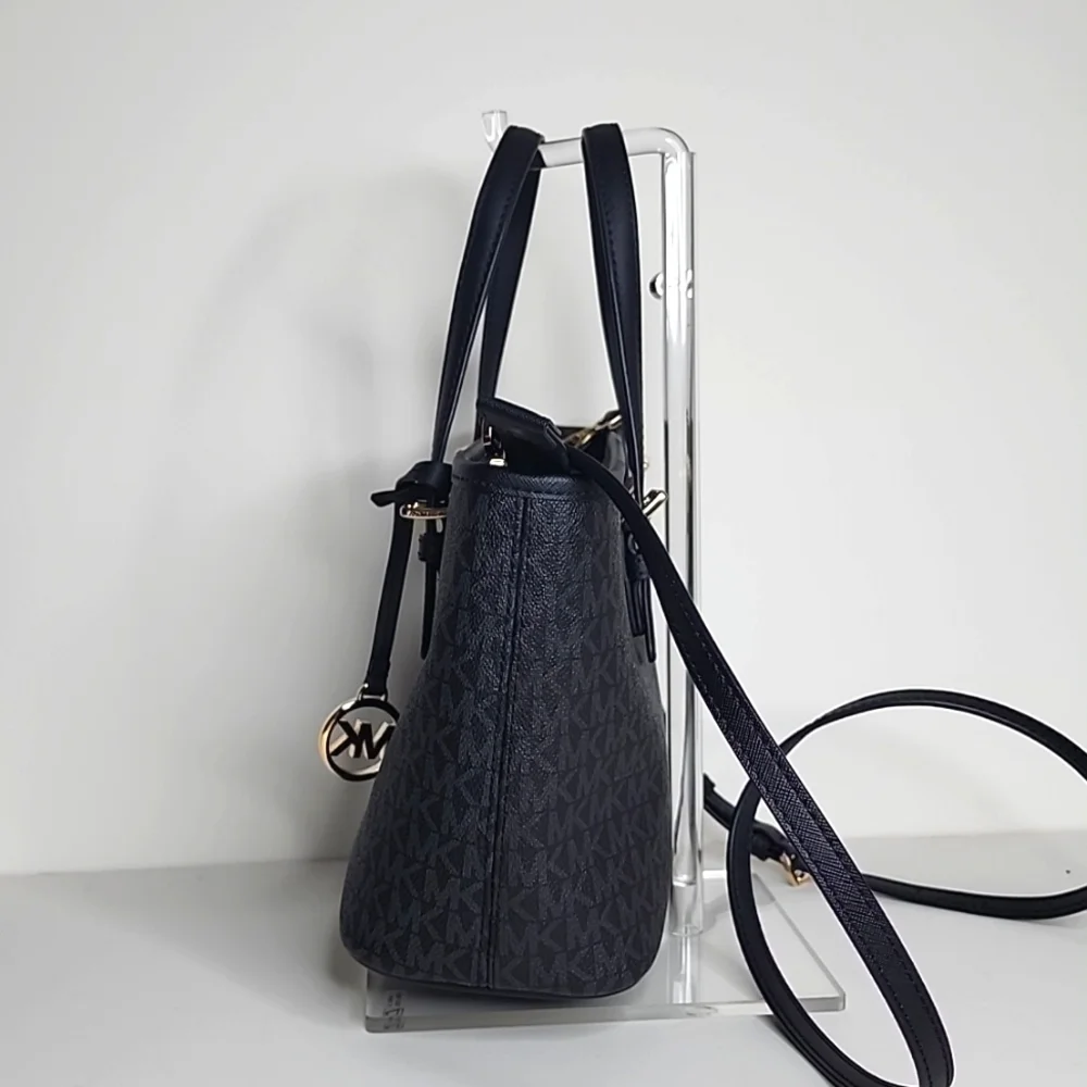 Michael Kors Jet Set Travel Extra-Small Logo Top-Zip Tote Bag - Picture 2 of 15